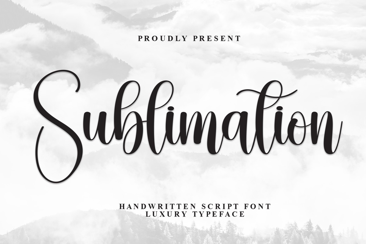 Sublimatiоn Font preview