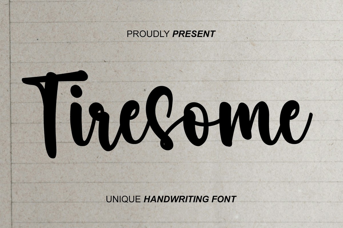 Tiresome Regular Font preview