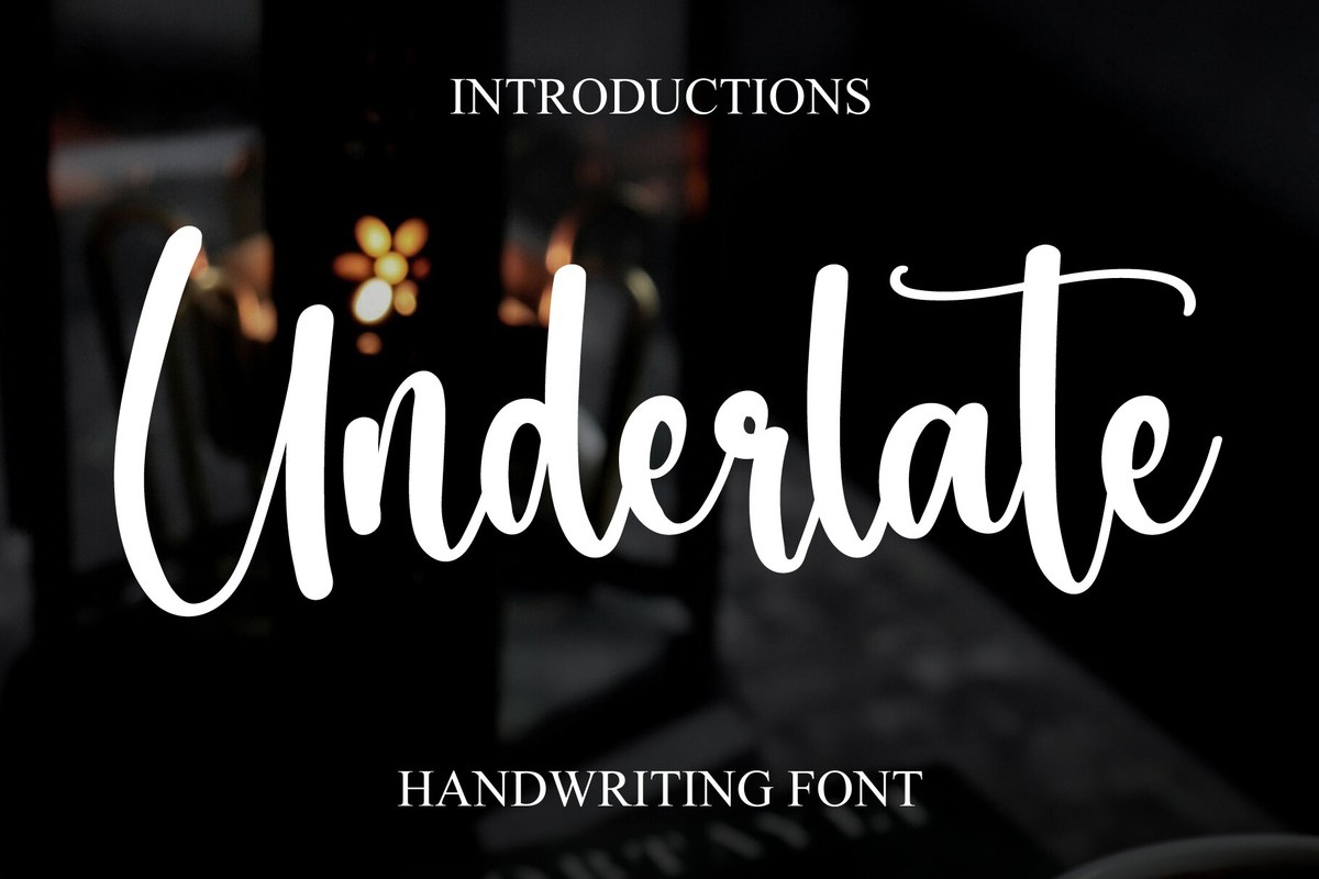 Underlate Font preview