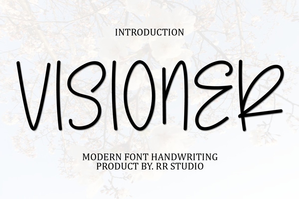 Visioner Font preview