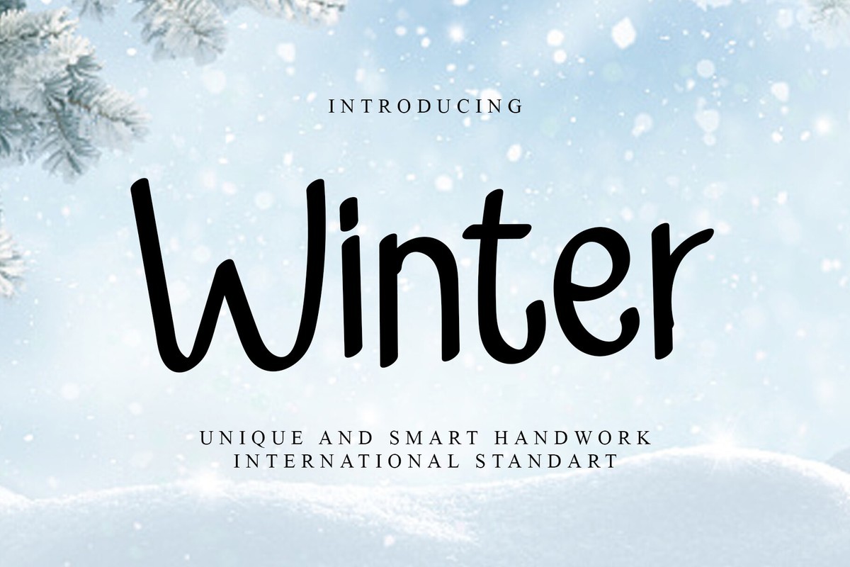 Wintеr Font preview