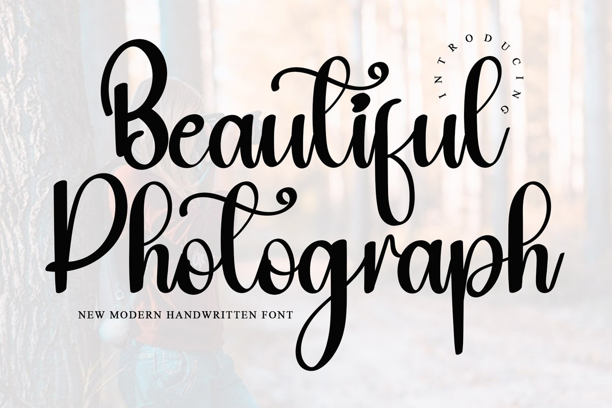 Beautiful Photograph Regular Font | xFonts.pro