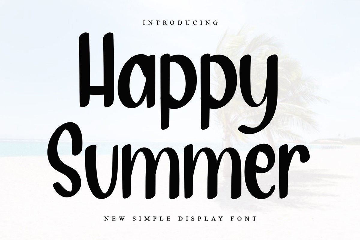 Happy Summer Font preview