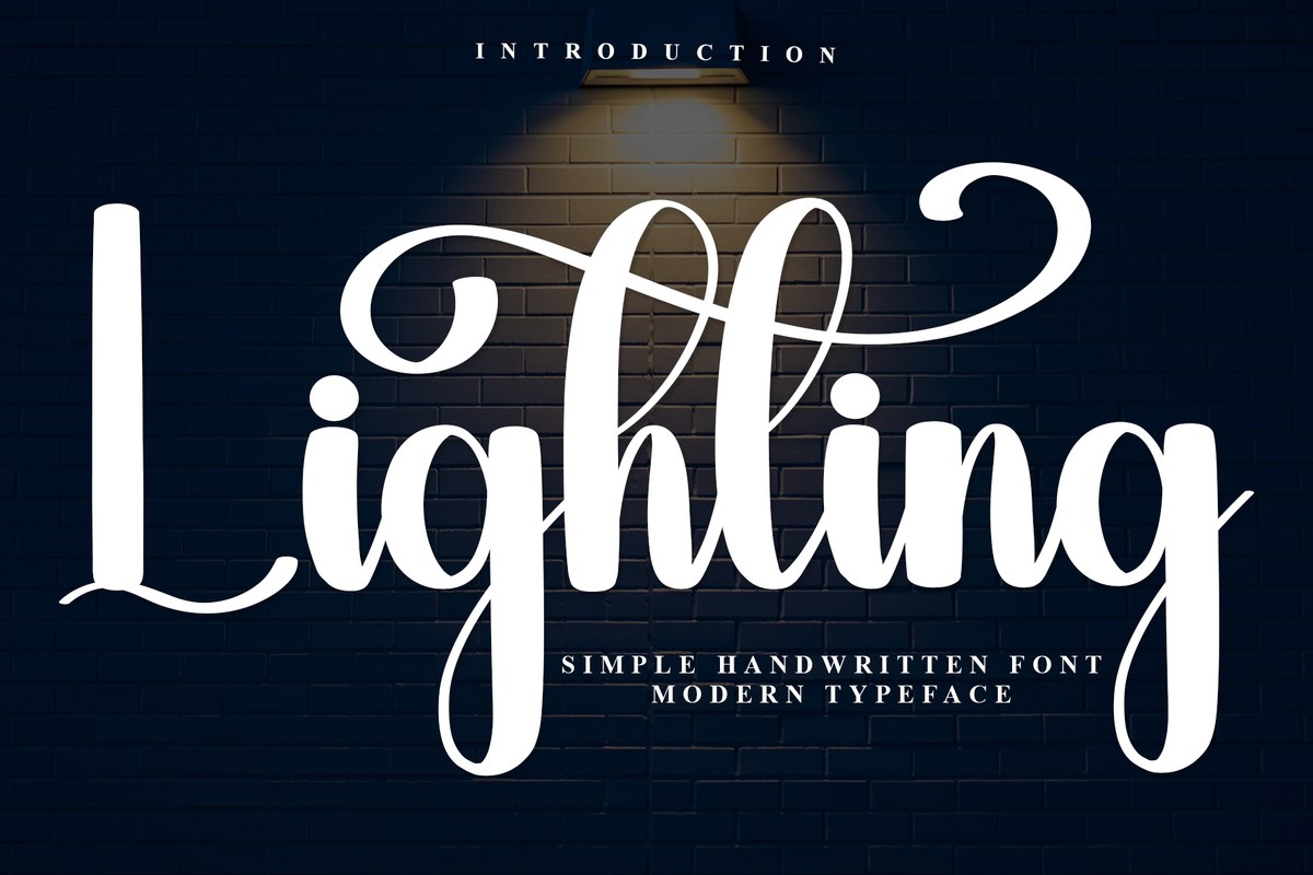 Lightіng Regular Font preview