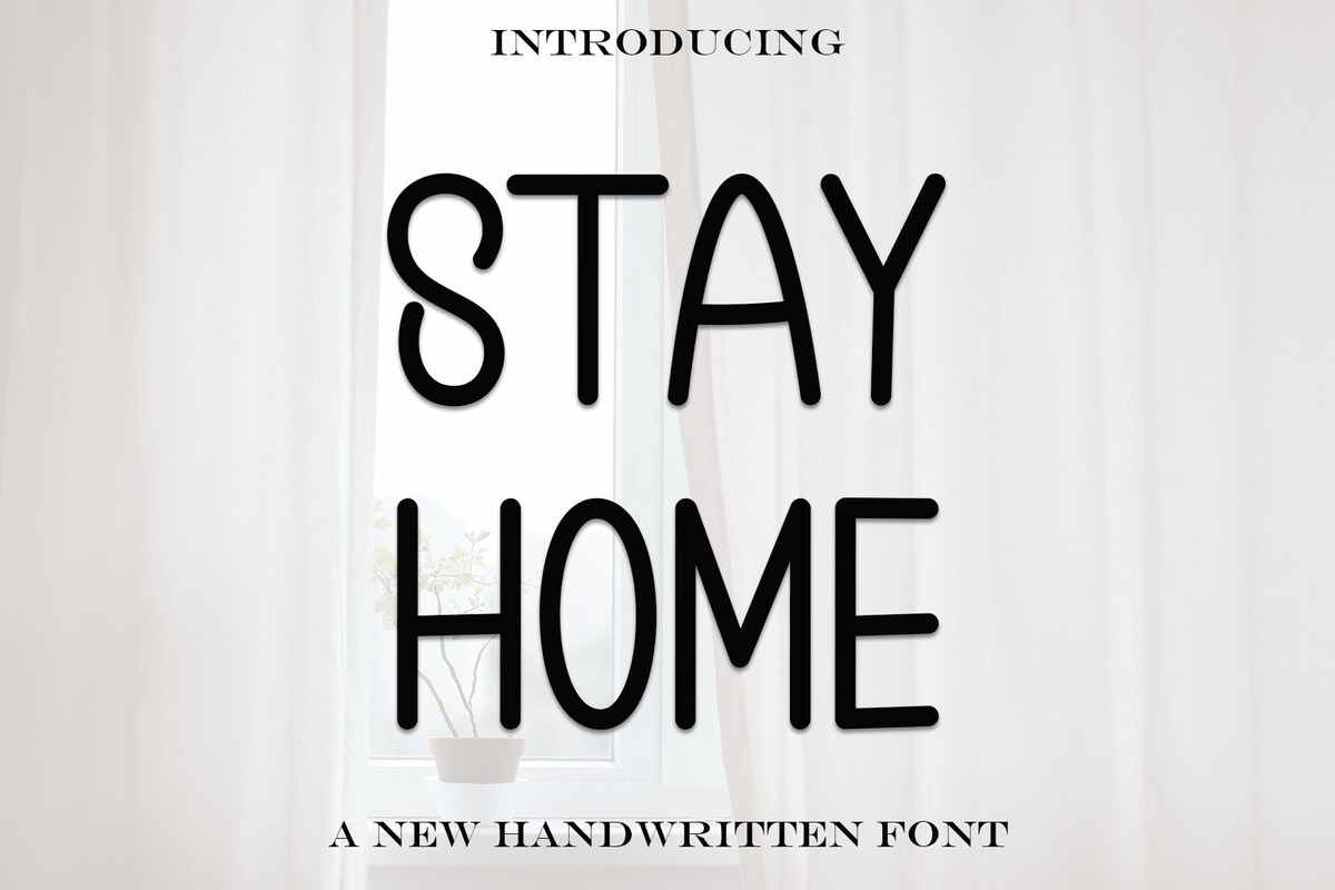Stay Hоme Font preview