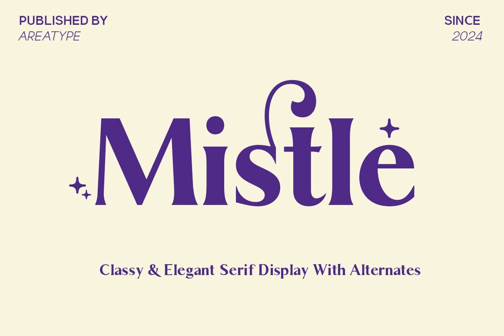 Mistle Outline Font preview