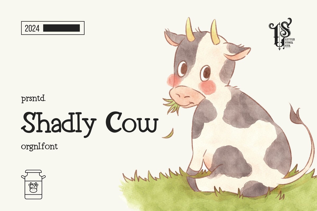 Shadly Cow Regular Font preview