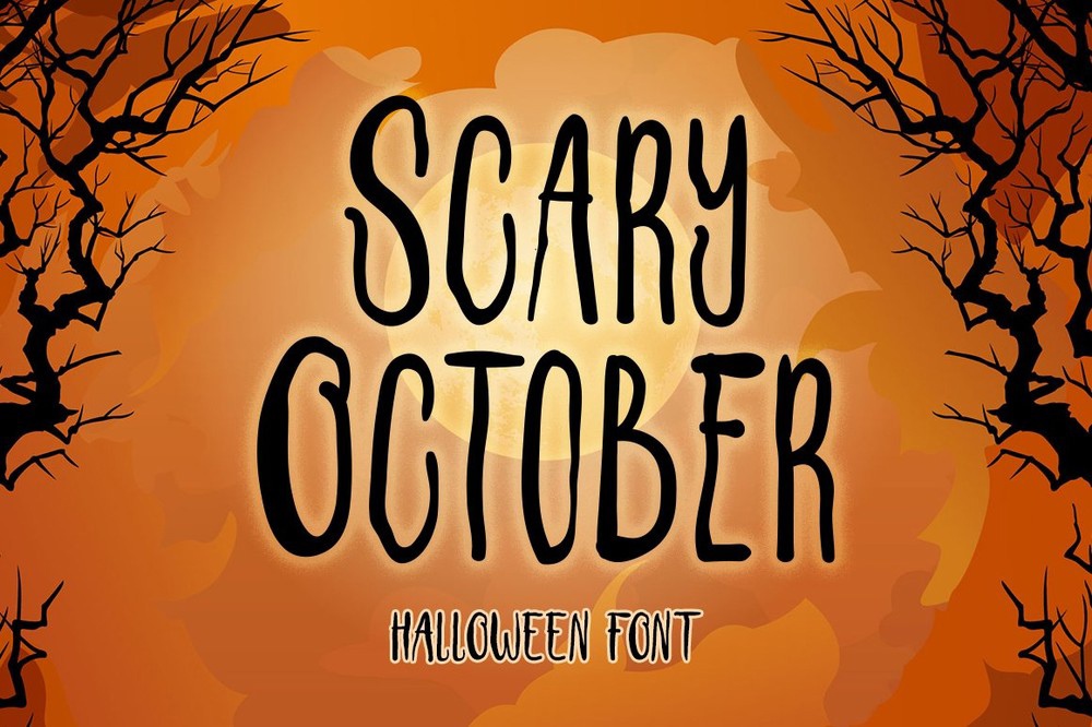 Scary October Font preview