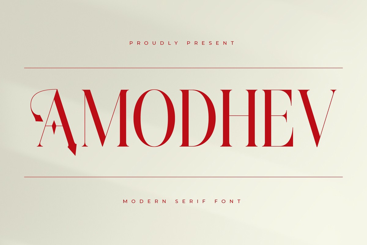 Amodhev Font preview