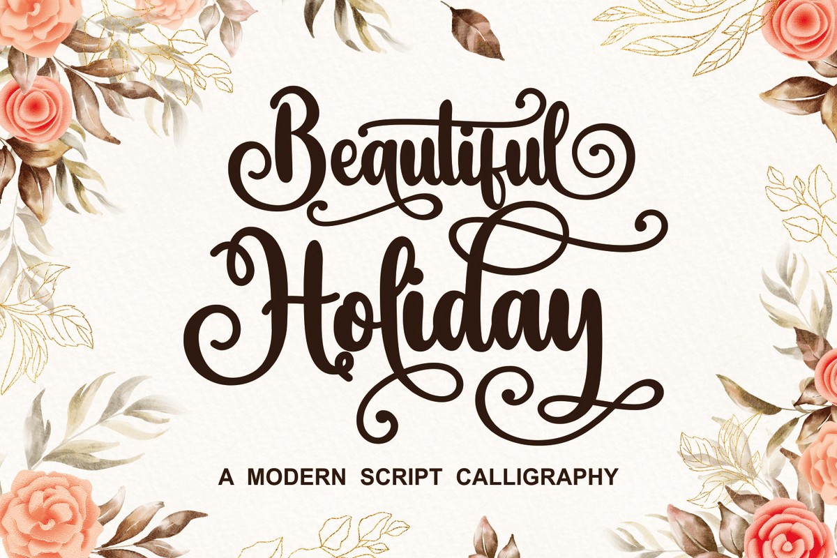 Beautiful Holiday Font preview