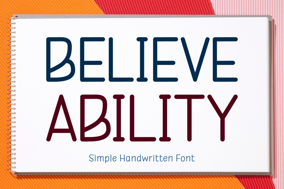 Believe Ability Font preview