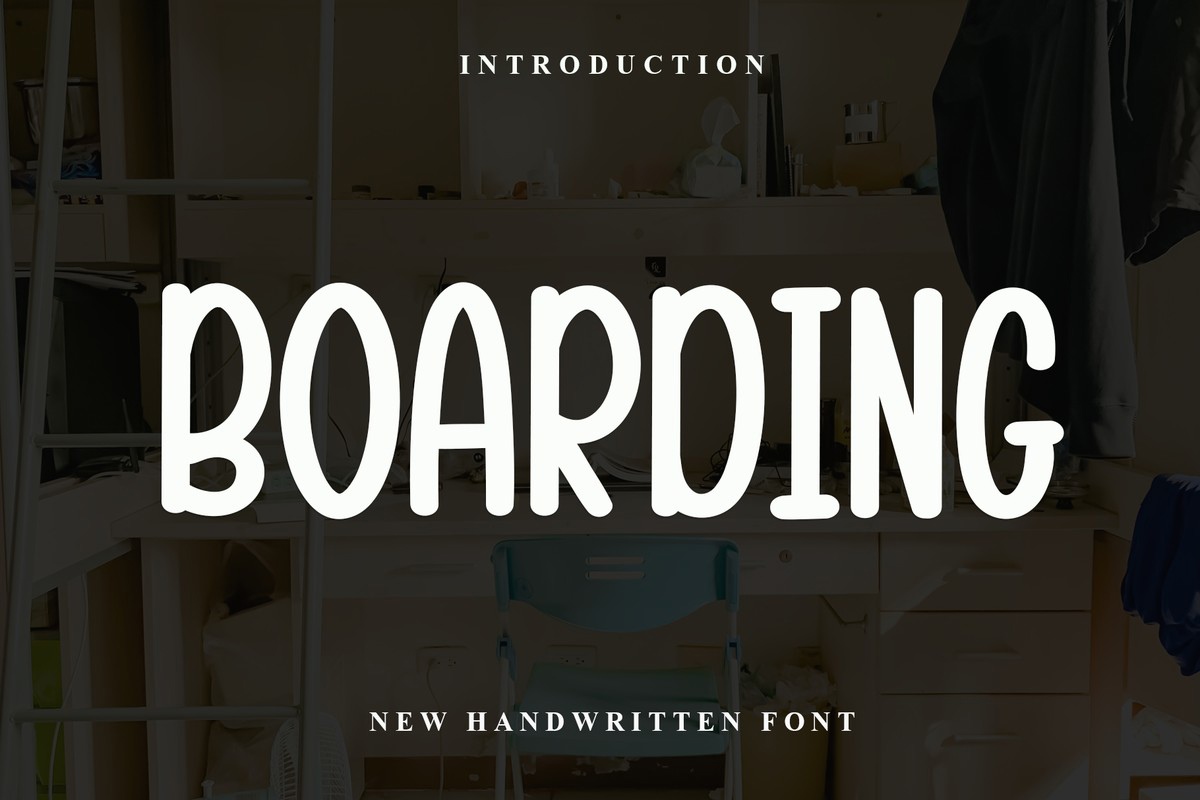 Boarding Regular Font preview