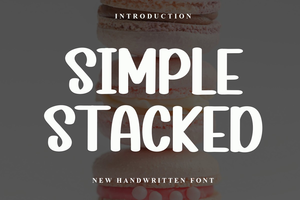 Simpel Stacked Regular Font preview