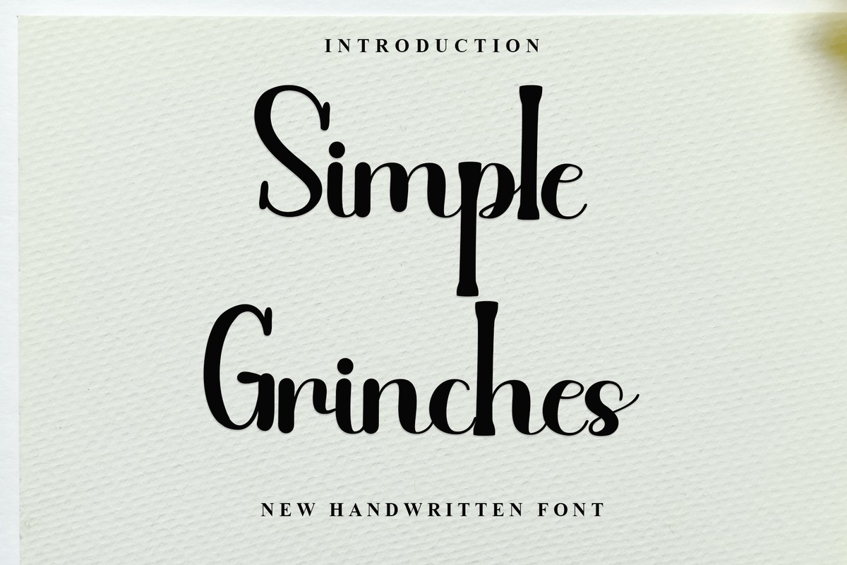 Simple Grinches Font preview