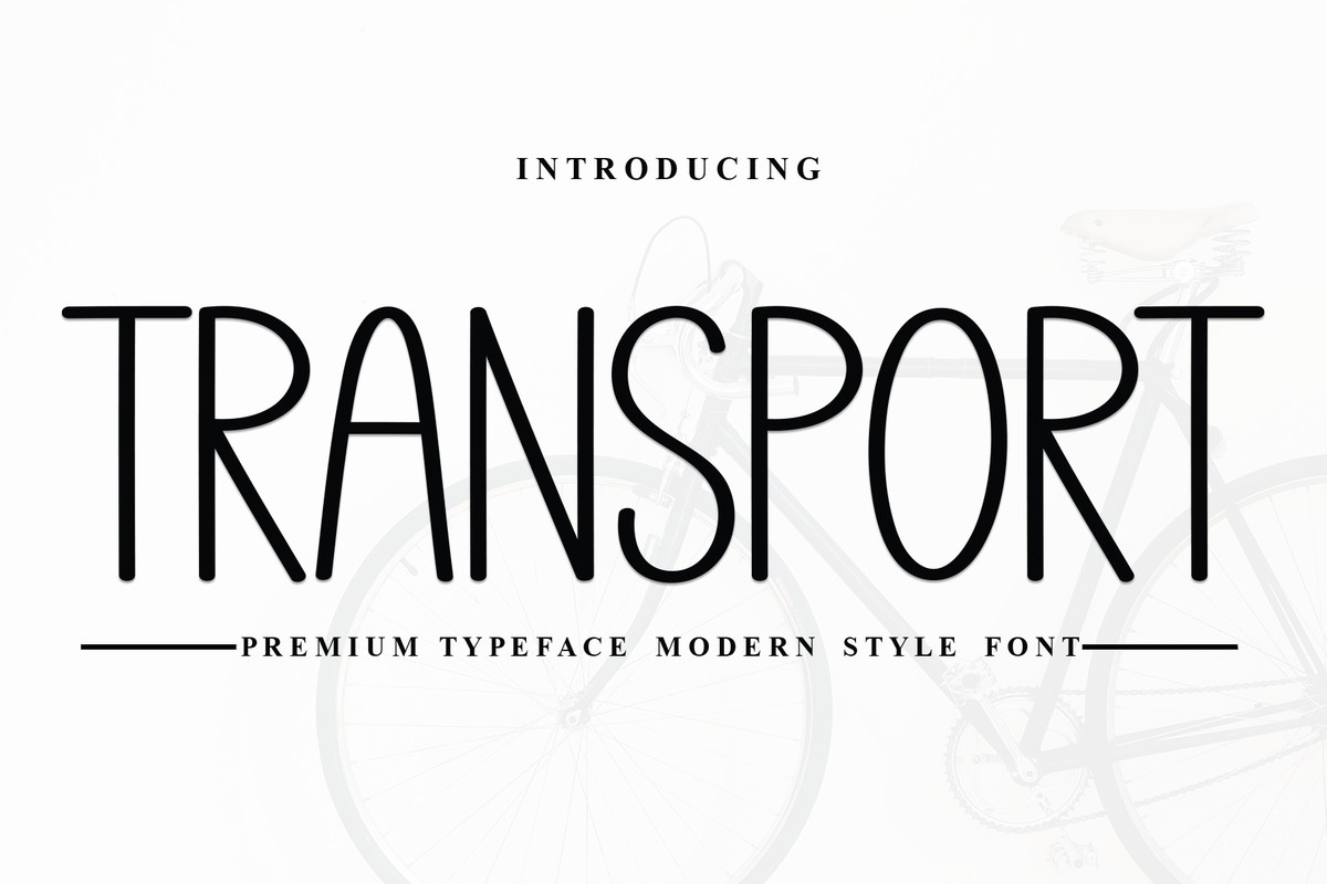 Transport Font preview