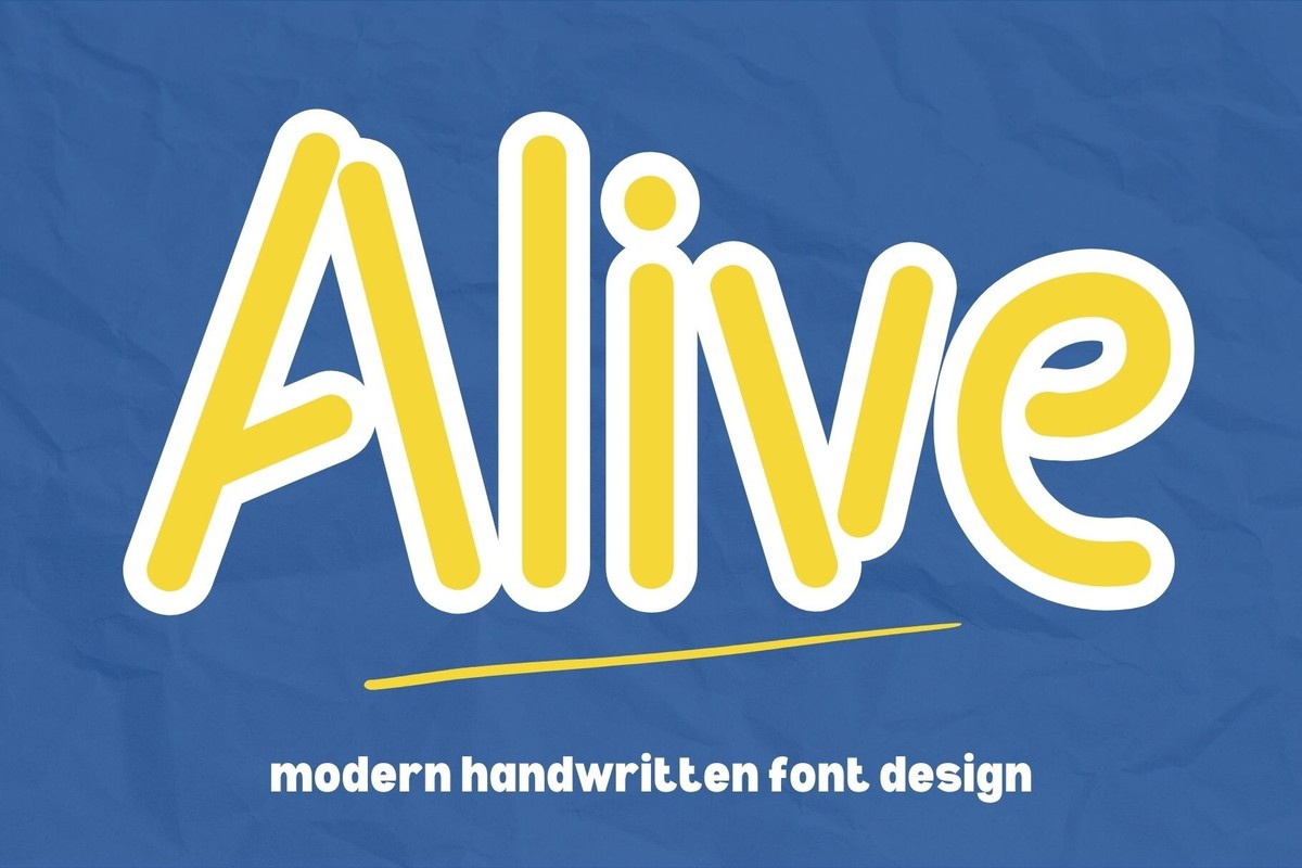 Alive Font preview