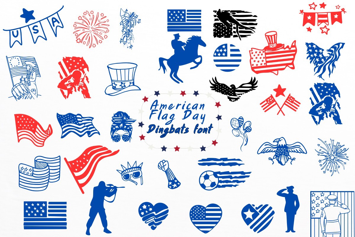 American Flag Day Font preview