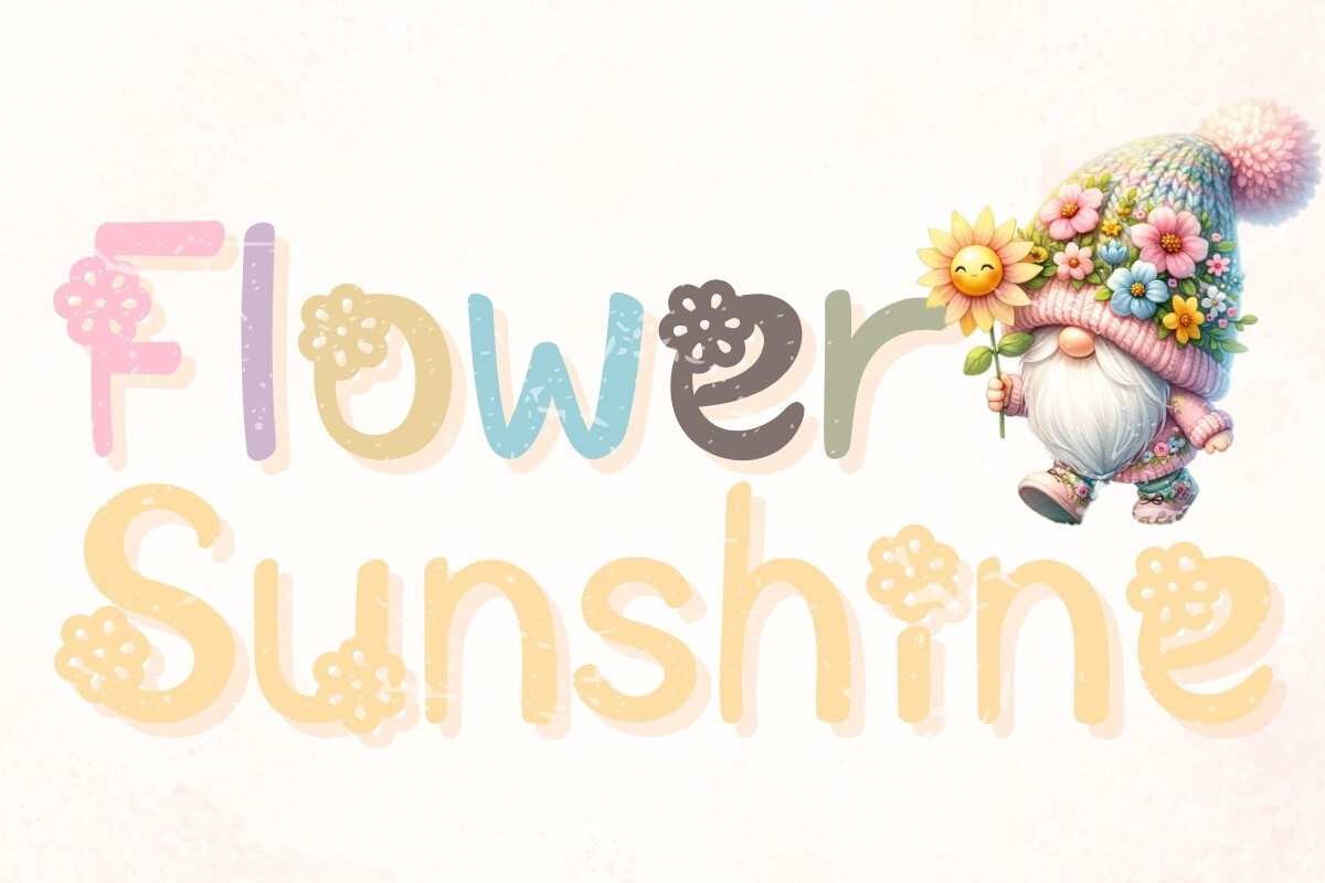 Flower Sunshine Font preview