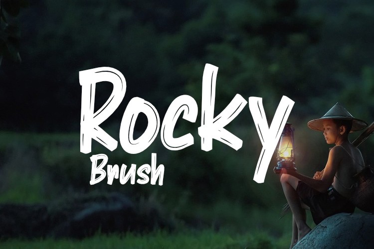 Rocky Brush Font preview