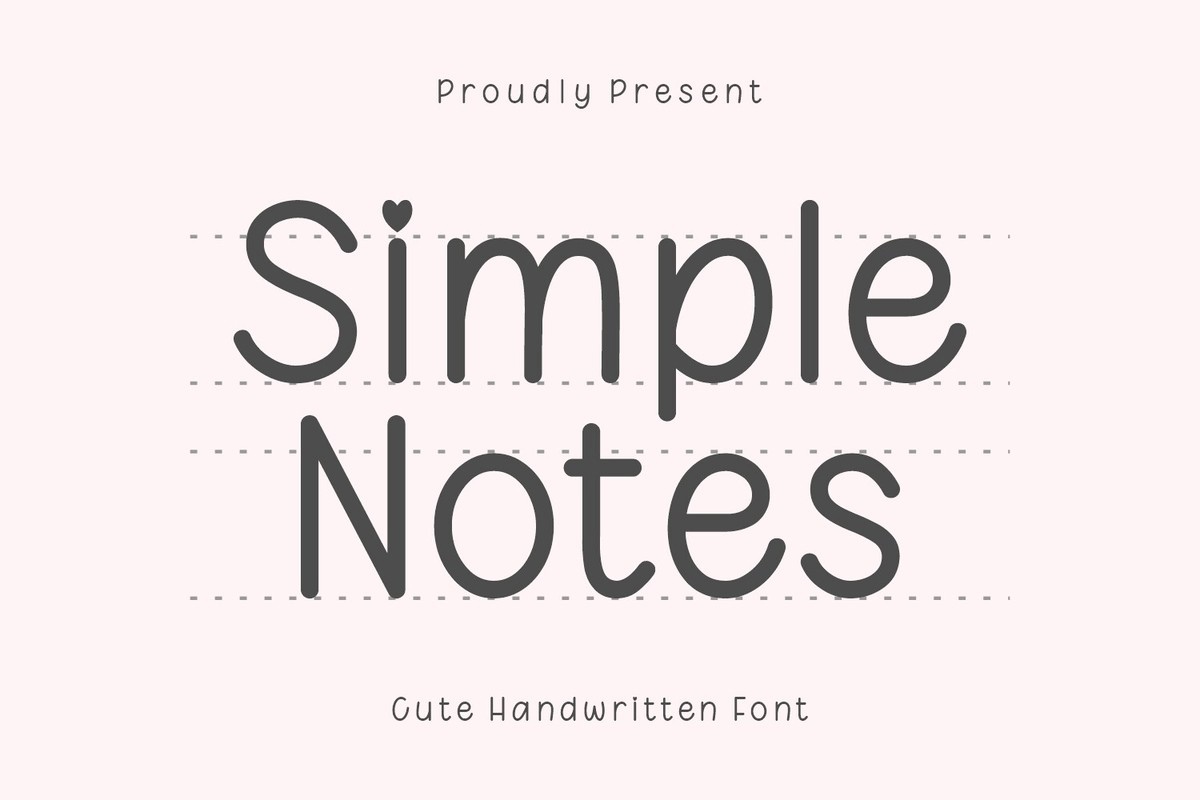 Simple Notes Font preview