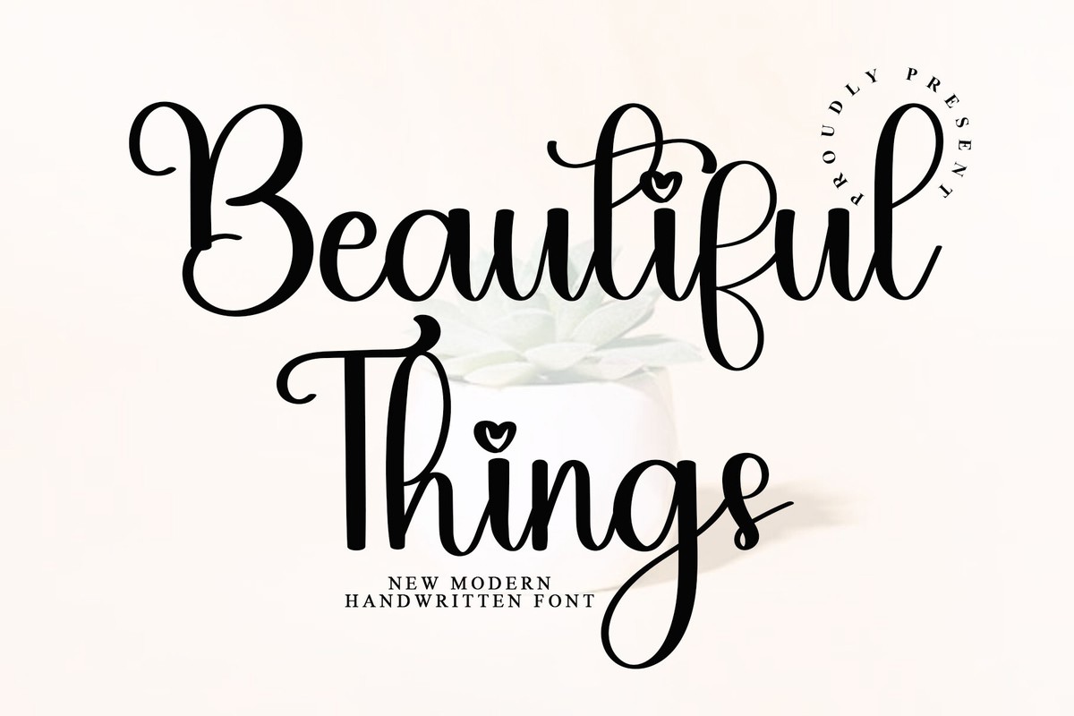 Beautiful Things Font preview