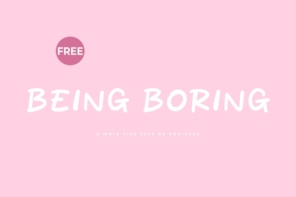 Being Boring Font preview