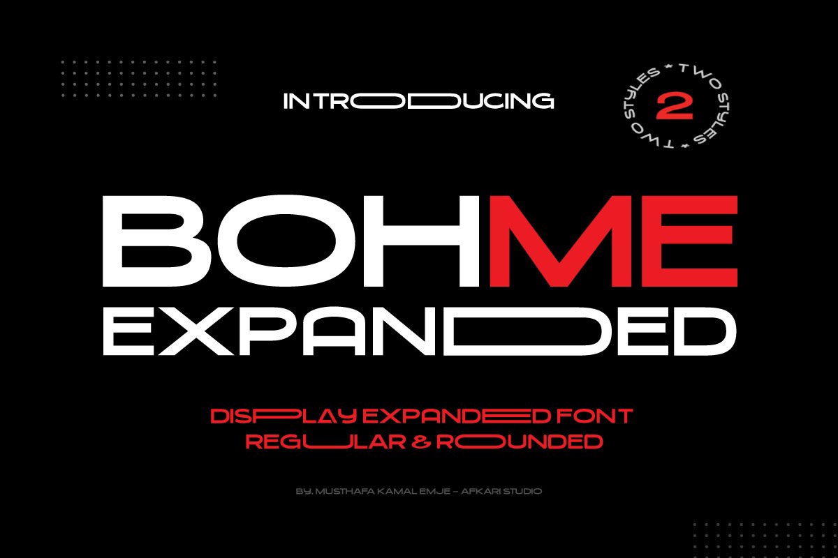 Bohme Expanded Font preview