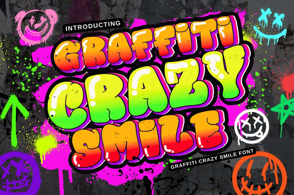 Graffiti Crazy Smile Regular Font preview