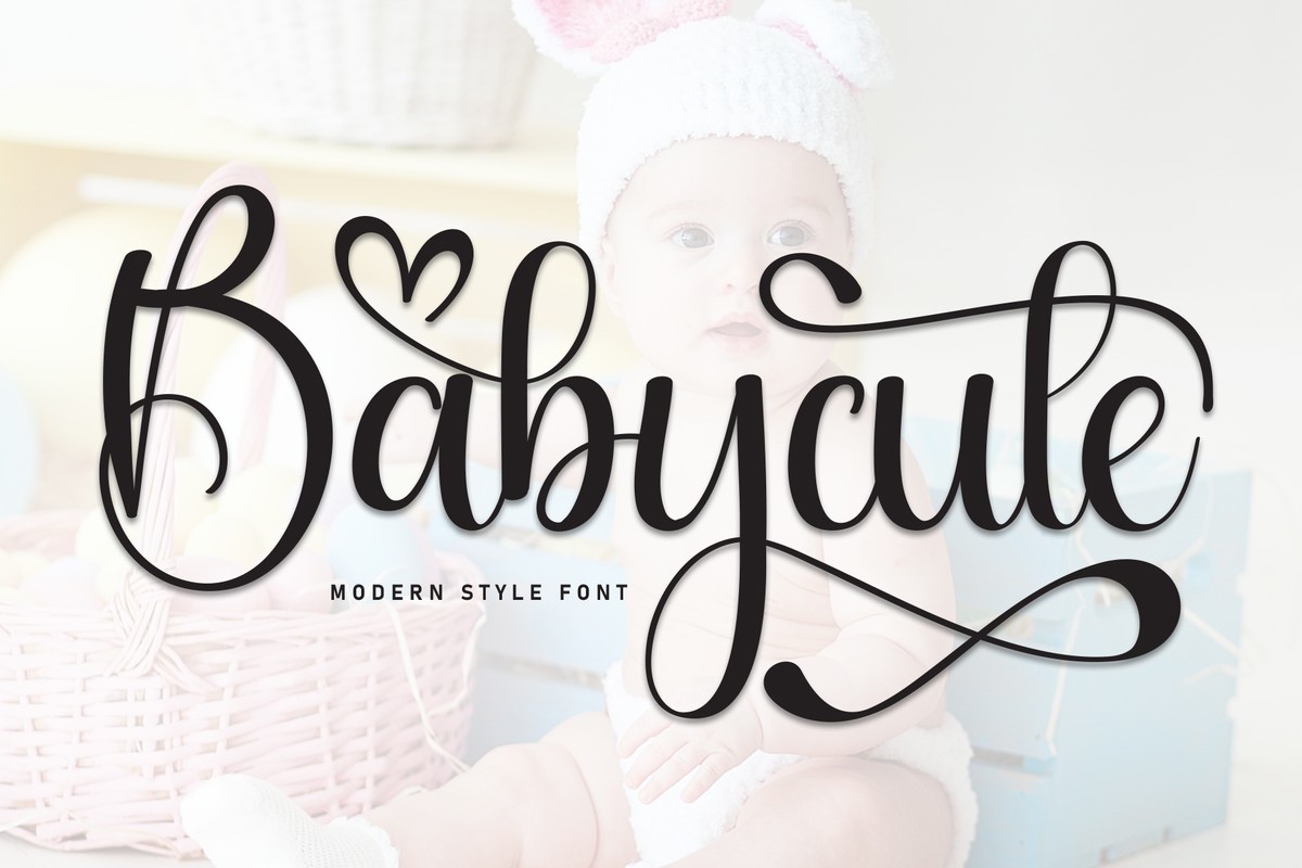 Babycute Font preview