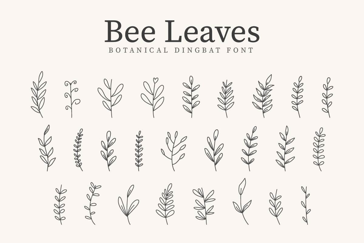 Bee Leaves Font preview