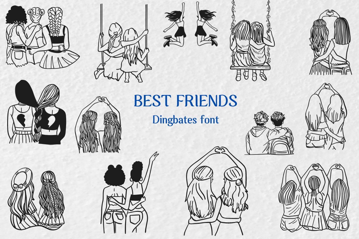 Best Friends Font preview