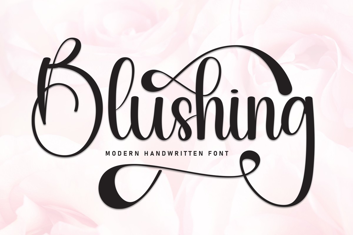 Blushing Font preview