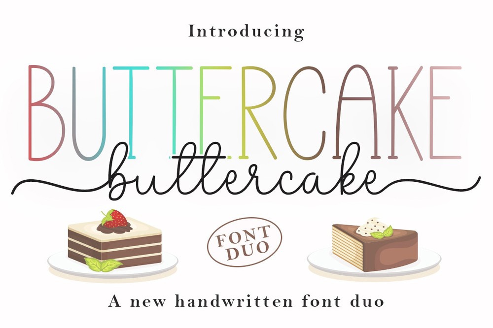 Butter Cake Duo Font preview