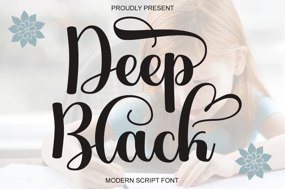 Deep Black Font preview