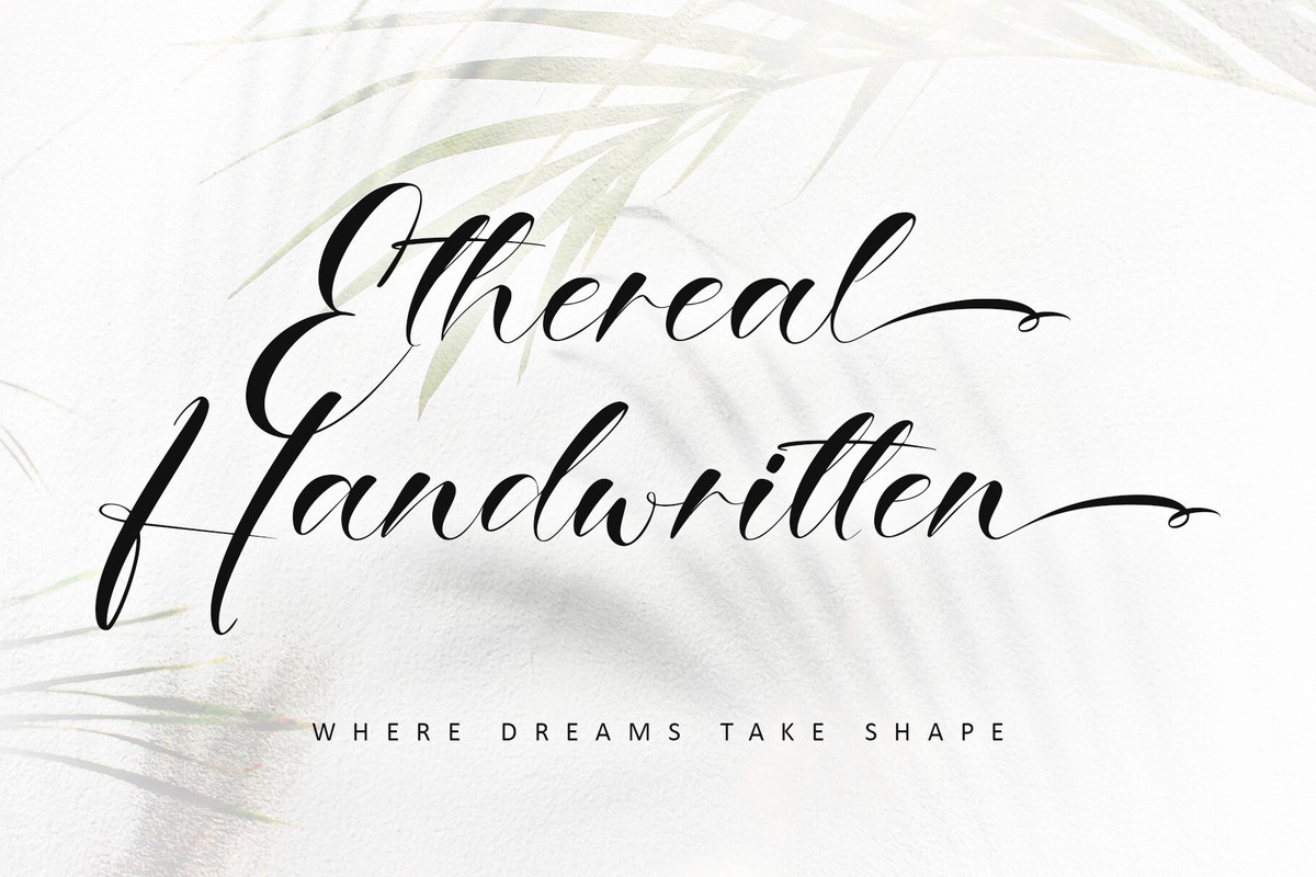 Ethereal Italic Font preview