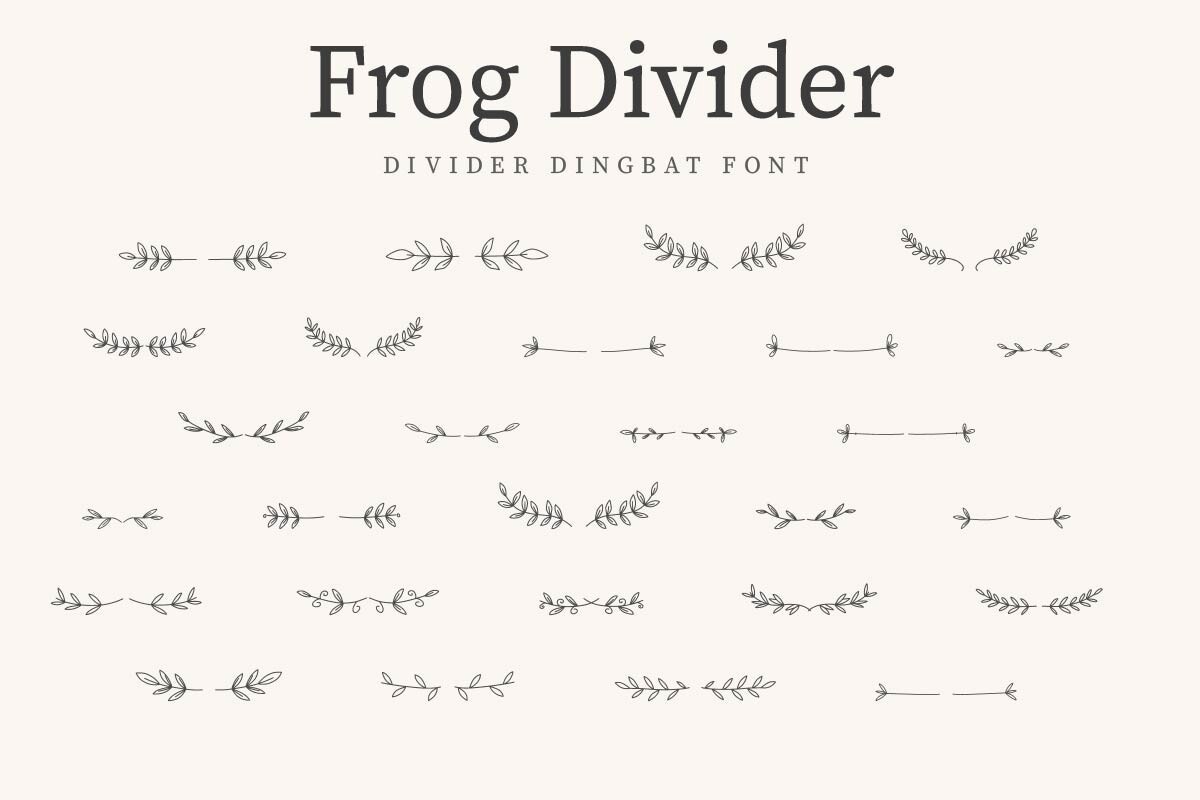 Frog Divider Font preview