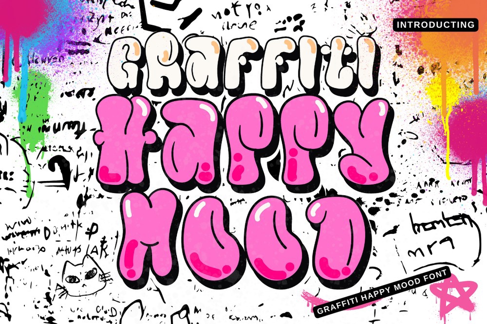 Graffiti Happy Mood Font preview