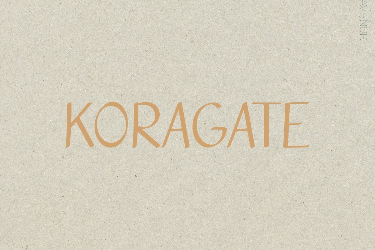 Koragate Regular Font preview