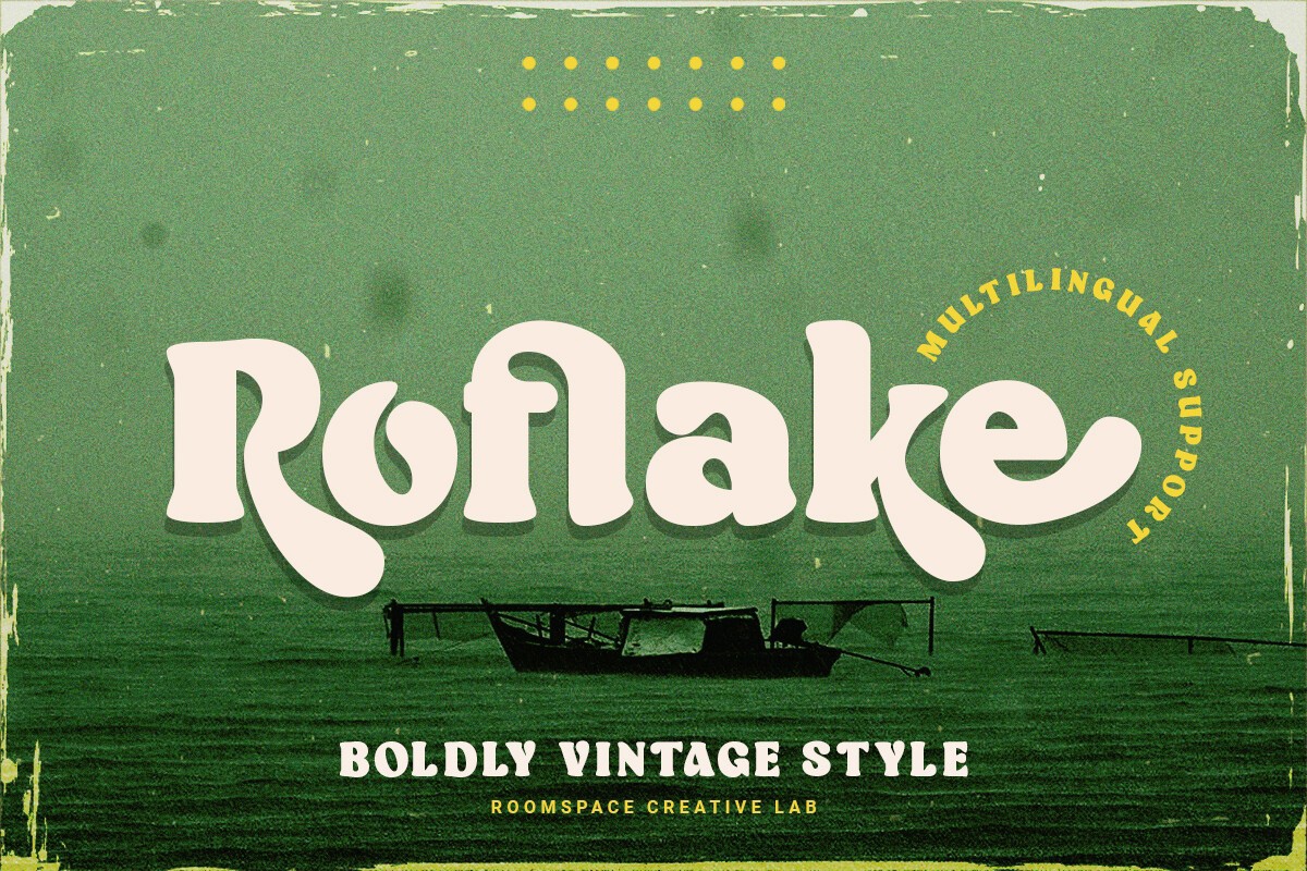 Roflake Regular Font preview