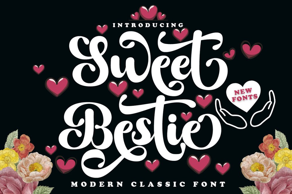 Sweet Bestie Script Font preview