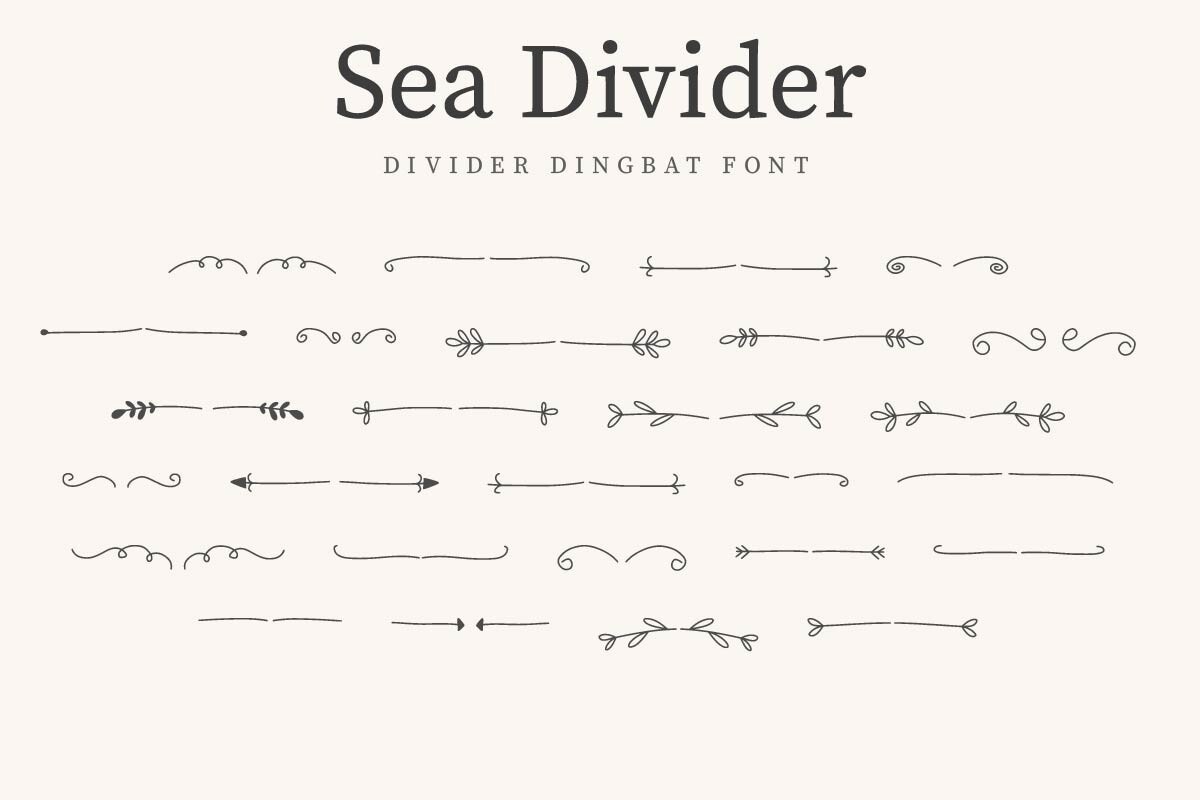 Sea Divider Font preview