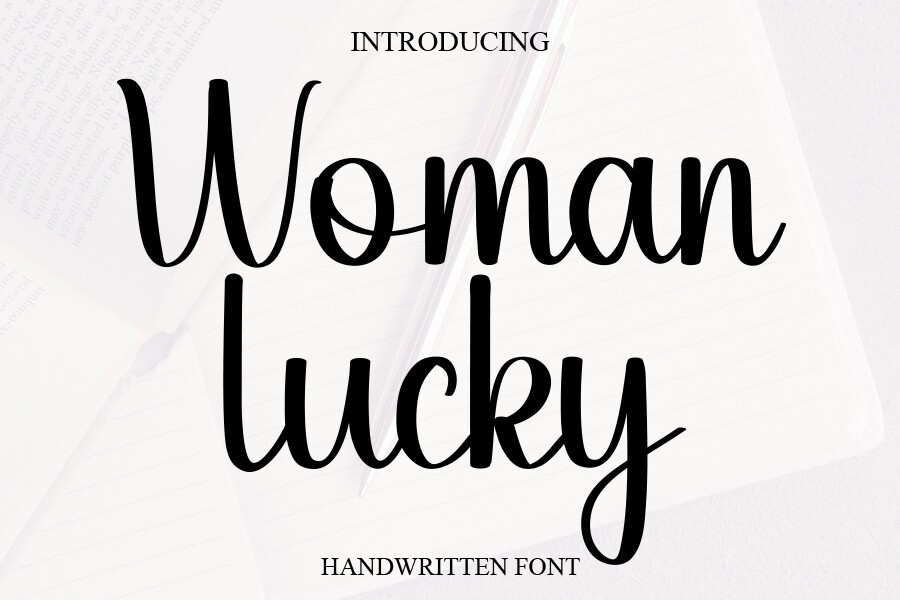 Woman Lucky Font preview