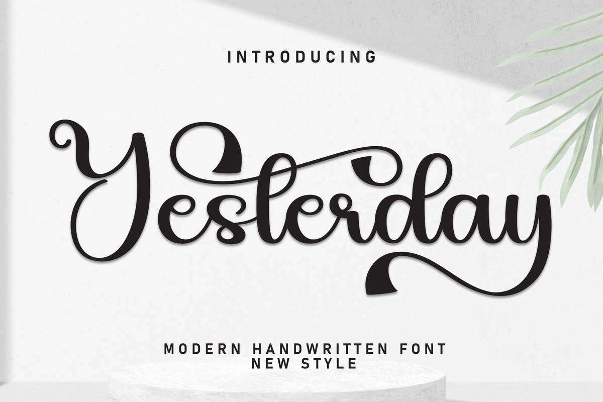 Yesterday Font preview