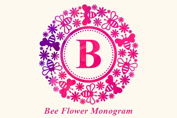 Bee Flower Monogram Regular Font preview