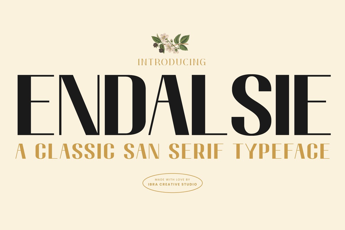 Endalsie Font preview