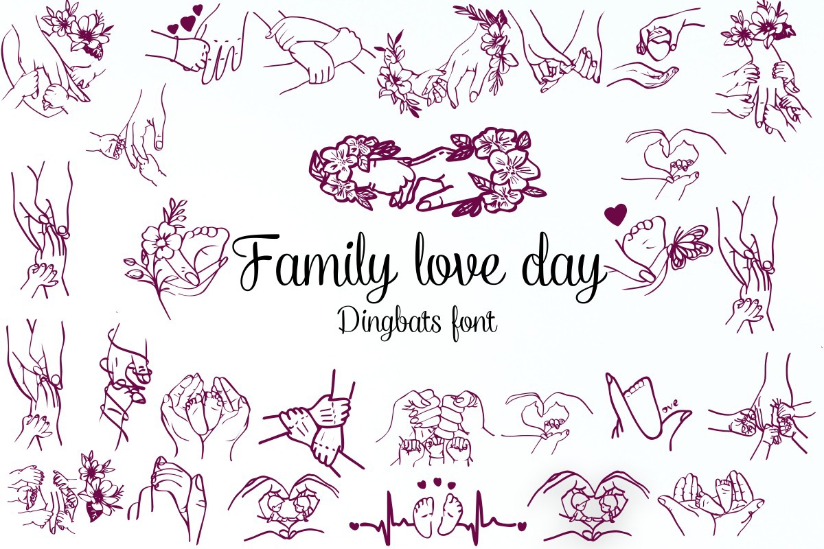 Family Love Day Regular Font preview