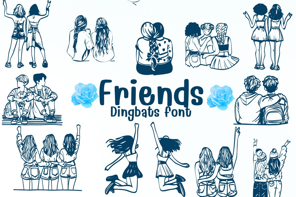 Friends Font preview