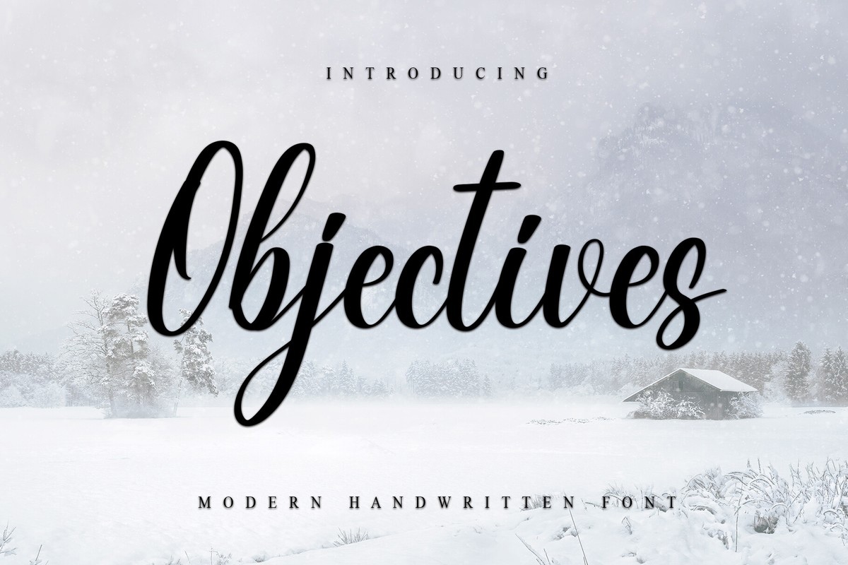 Objectives Regular Font preview