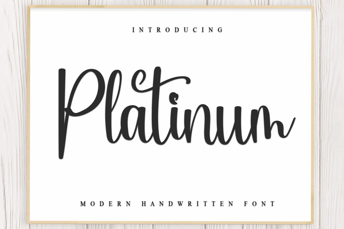 Platinum Font preview