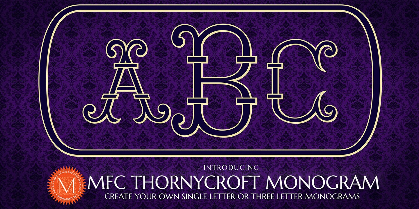 MFC Thornycroft Monogram Regular Font preview